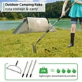 thumbnail image 3 of DEROFIT Garden Rake, 72 inch Long 14 Inch Wide Heavy Duty 14 Tines Metal Bow Rake for Lawn,Hard Landscape Cultivator Garden Rake,Gray, 3 of 7