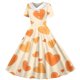 thumbnail image 5 of Vestido de manga corta con cuello vuelto para niñas Vestido elástico de manga corta para niñas Vestido skater con volantes de corte A Vestido de recital escolar Vestido de manga corta con cuello vuelt, 5 of 6