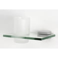thumbnail image 4 of Alno A6570 Cube Wall Mounted Frosted Glass Tumbler - Brass, 4 of 6