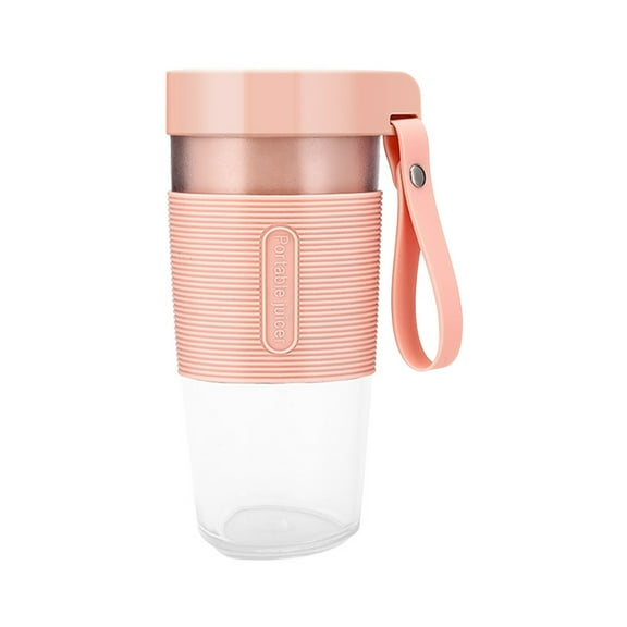 Hgallory Electric Handheld Juicers for Home Travel Sports, 1200mAh Portable Blenders for Shakes & Fruits, 350ml 30W Mini Juicer Bottle Blender Cup USB Rechargeable, 7"x3.7"x2.6", 1PC, Pink
