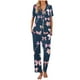 thumbnail image 1 of Sexy Pijama Conjunto para las Mujeres Impreso Bolsillo Pantalones de Manga Corta, Traje Suelto Casual para el Hogar Y el Salón, 1 of 9