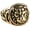 Gold, variant on Men's Vintage Stainless Steel Ring Lion Head Shield Biker Gold/Silver/Black