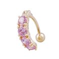 thumbnail image 2 of Koszal Fashion Rhinestones Dangle Barbell Belly Button Ring Navel Ring Body Piercing, 2 of 6
