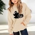 thumbnail image 2 of XXWXYD Girls Crewneck Sweatshirt Halloween Long Sleeve Graphic, Oversized Print Fleece Cotton, Cute Pullover Cotton Fleece - Cute Halloween Outfit for Toddler Girls Kids Youth, 2 of 4
