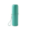 thumbnail image 2 of Portable Wheat Straw Toothbrush Toothpaste Organizer Storage Cup for Travel Business Trip Green, 2 of 2