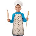 thumbnail image 2 of Beige Christmas Decoration Pattern Kids Aprons for Girls and Boys,Adjustable Neck Strap Toddler Aprons for Kids Cooking Baking, 2 of 7