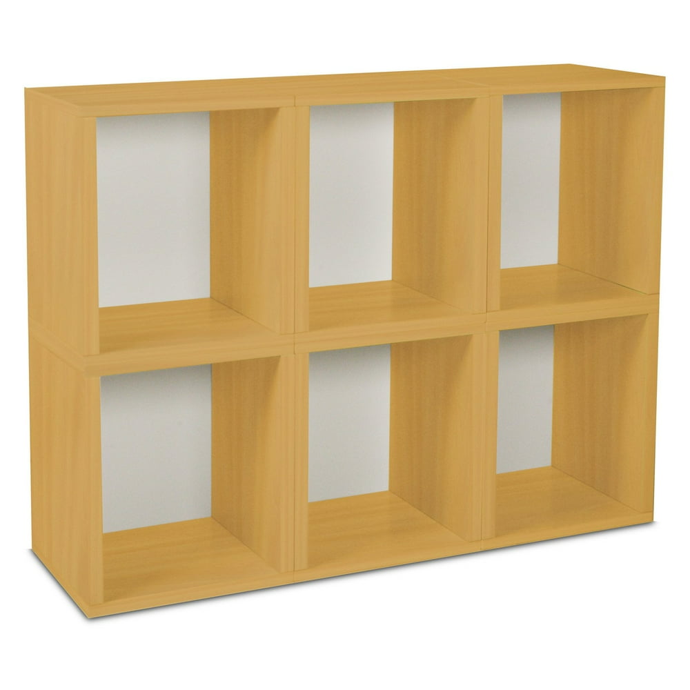 Way Basics Eco Stackable Modular Storage Cubes Plus, Natural, 6Pack