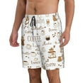 thumbnail image 2 of Kll Coffee Men'S Casual Summer Beach Shorts Hawaiian Shorts With Pockets-Medium, 2 of 9