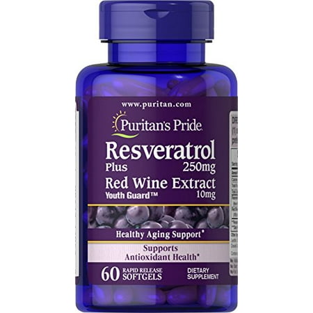 Puritan's Pride Resveratrol 250 mg-60 gélules