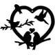 thumbnail image 1 of Decoración de pared de pájaro de metal con forma de corazón, pájaros en la rama, letreros de pared de hierro, decoración colgante, adorno, escultura, 1 of 9