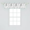 thumbnail image 2 of Ambesonne Daffodil Window Valance, Blooming Sketchy Flowers, 42" x 12", Grey and White, 2 of 3