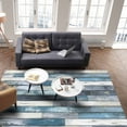 thumbnail image 4 of Area Rugs Indoor Non-Slip Rectangle Rug 5x8 Ft Vintage Country Blue Wood Grain Rug Rubber Backing Floor Mats Non Shedding Home Decor Carpet for Entryway Living Room, 4 of 8