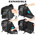 thumbnail image 4 of Mochila Transportadora para Llevar Mascotas Perros y Gatos Portatil de Viaje para aerolinea o en Ciudad. Estable, Transpirable y Comoda por Dentro. Expandible para Mayor Comodidad. (Negro), 4 of 5