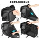thumbnail image 4 of Mochila Transportadora para Llevar Mascotas Perros y Gatos Portatil de Viaje para aerolinea o en Ciudad. Estable, Transpirable y Comoda por Dentro. Expandible para Mayor Comodidad. (Negro), 4 of 5