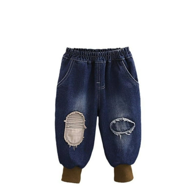 Odeerbi 2-7 Años Niños Ripped Jeans Lindo Jogger Pantalones Vaqueros Casual Distressed Cepillado Pantalones Vaqueros