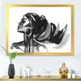 thumbnail image 3 of Designart 'Black and White Portrait of African American Woman IV' Modern Framed Art Print, 3 of 4
