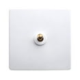 thumbnail image 1 of fashionhome Switch Wall Button Socket Lever Toggle Control White Improvement Antique Household Brass Light Panel Accessory Supply Connector 1 White 1, 1 of 6