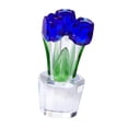 thumbnail image 4 of Figura de rosa, Día de la Madre, San Valentín, flor de rosa, decoración para el hogar, flor de cristal Azul, 4 of 9