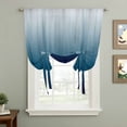 thumbnail image 2 of Navy Blue Ombre Balloon Curtains for Windows, Bedroom Curtains 54 Inch Length, Contemporary Gradient Abstract Art Tie Up Curtains Panels Thermal Insulated Bathroom Curtains Window 42"x54", 2 of 8