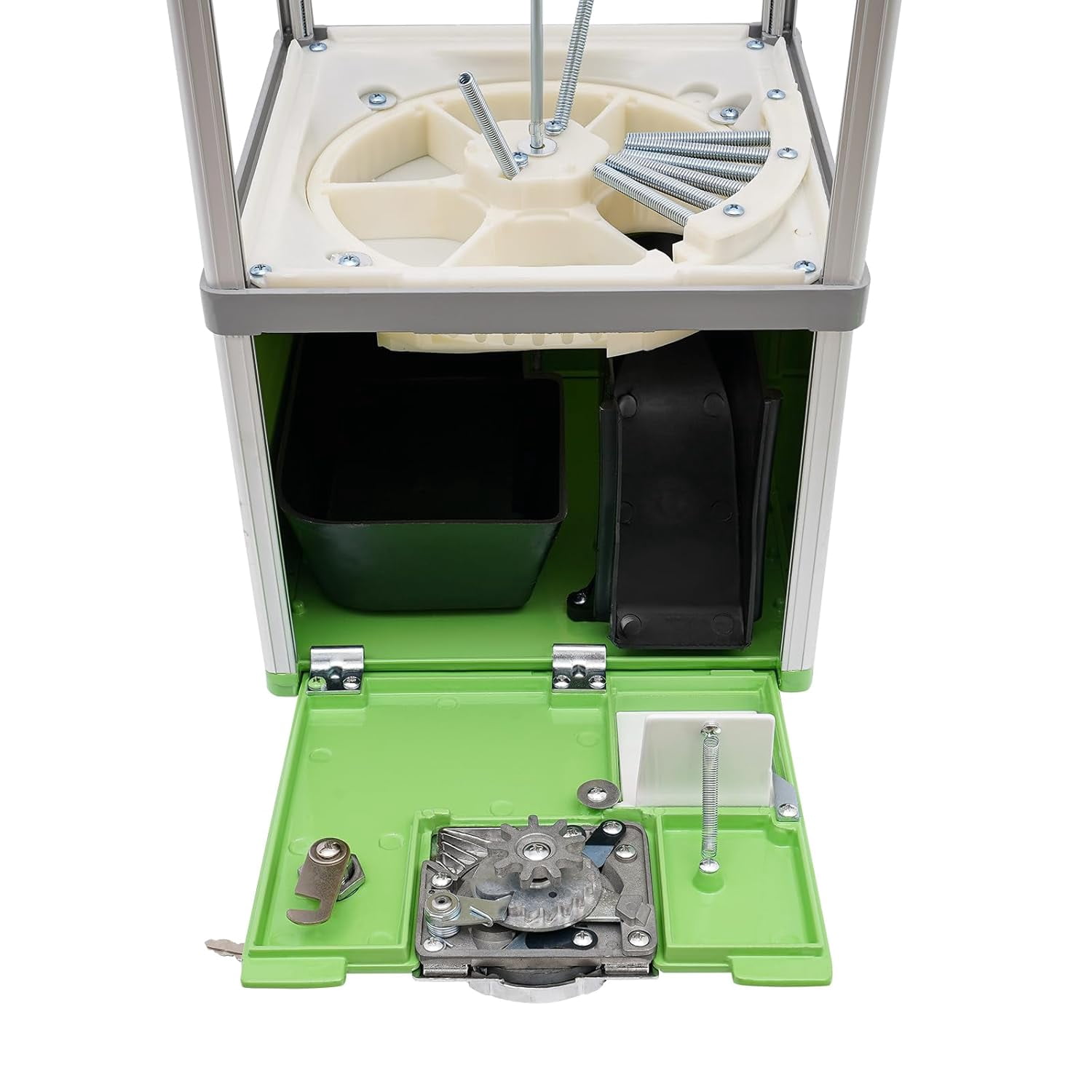 Candy Dispenser 25 Cents Commercial Gumball Dispenser Machine with Keys Balls Capsule Toys Vending Machine for Business Retail Stores Game Halls,10.2x10.2x25.2in (Light Green)