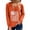 Orange, variant on yunLCZ Women's Button Down Shirts Women's Daily Casual Baseball Long Sleeve Top Women's Button Down Shirts