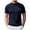 Dark Blue, variant on GEWSEY Mens Mock Turtleneck Shirts Casual Premium Cotton Short Sleeve Shirt Basic Half Neck T-Shirts (Dark Blue, M)
