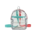 thumbnail image 4 of Eastsport Unisex Clear Mini Backpack, Coral Turquoise, 4 of 6