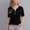 Black, variant on Lisbinx Girls Clothes Regular Fit Solid Blouse Tops V-Neck Short Sleeve Tee Tops for Teen Girls Items