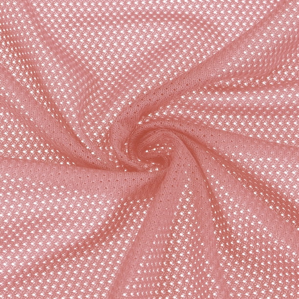 Tela de malla de 62 pulgadas de ancho de Uxcell para bolsillos y correas de mochila, ropa de red, rosa pálido 1 yarda