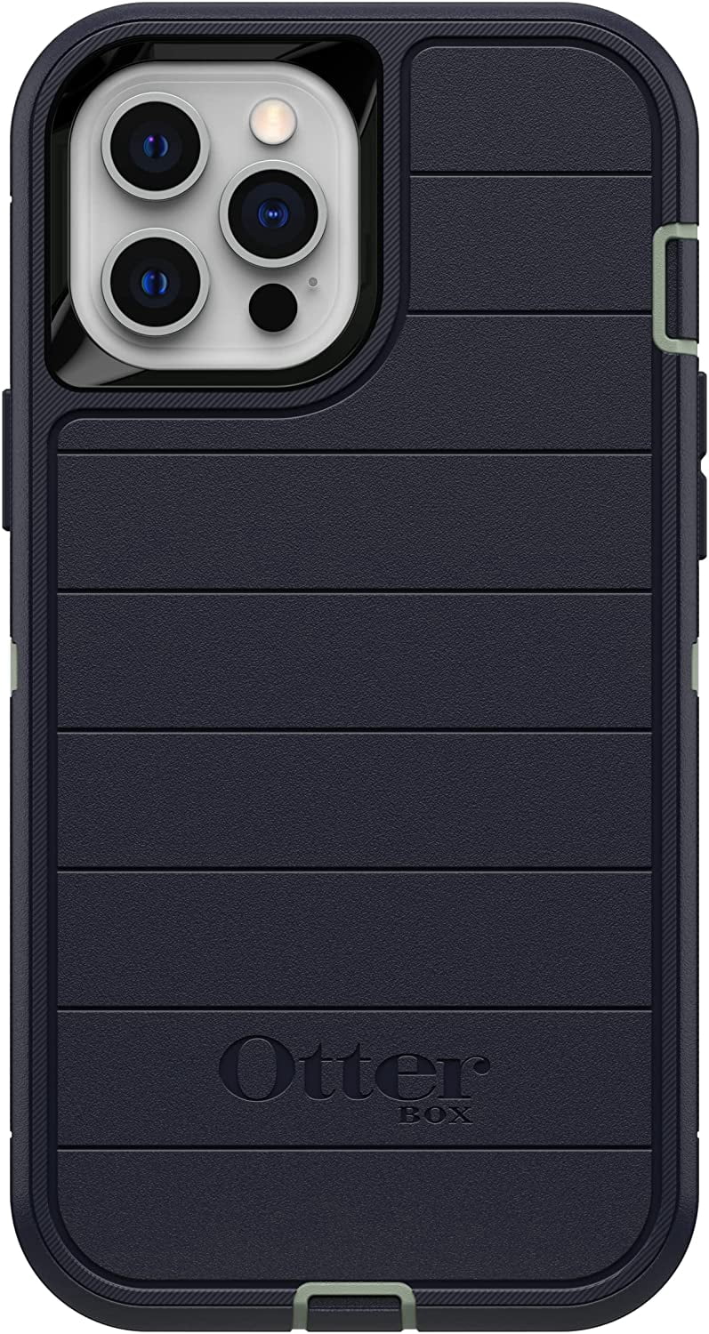 OtterBox Defender Screenless Series Rugged Case & Belt Clip Holster for iPhone 12 & iPhone 12 Pro, Varsity