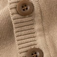 thumbnail image 5 of TEAJOPSUU Girls' Long Sleeve Sweaters Casual Fall Knitted Cardigan Kids Button Up V-Neck Sweater Cover Up Tops 2-14 Years B-Khaki, 5 of 8