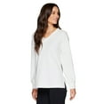 thumbnail image 3 of RBX Active Women's Ottoman Ribbed Lightweight V-Neck Sweatshirt, 3 of 5