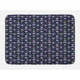 thumbnail image 1 of Nursery Bath Mat, Cute Owls in an Starry Night and Moon Happy Sleepy and Alert Animals, Non-Slip Plush Mat Bathroom Kitchen Laundry Room Decor, 29.5 X 17.5 Inches, Night Blue Brown Yellow, Ambesonne, 1 of 2