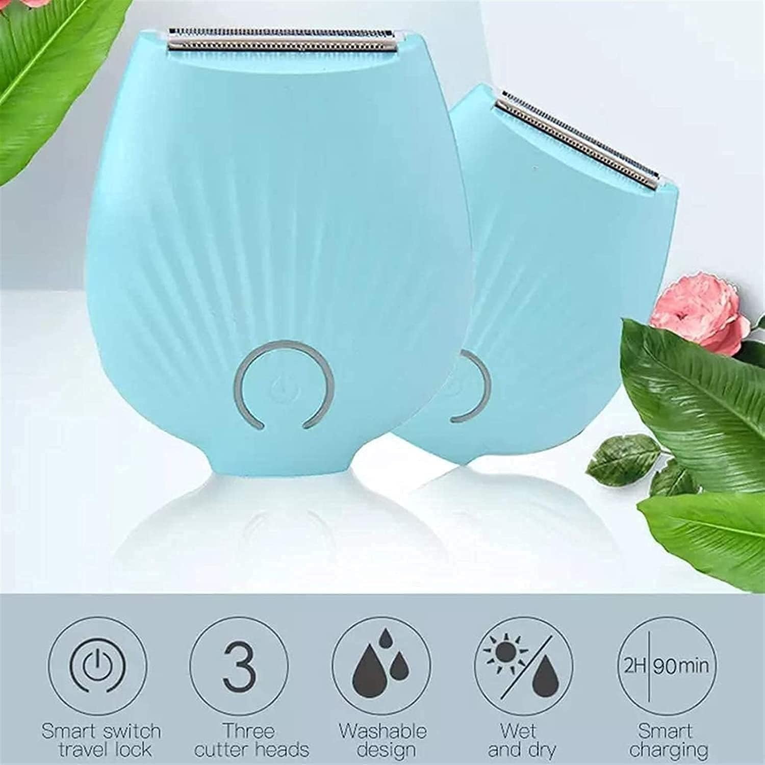 CNV   Women's Epilator & Electric Shaver, Face, Leg, Armpit, Arm, Bikini Line, Body Hair Removal, Wet & Dry, USB Charging(Pink）