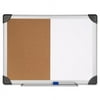 Lorell Dry Erase Aluminum Frame Cork Combo Boards 24" Height x 36" Width - Natural Cork Surface - Self-healing - Aluminum Frame - 1 Each