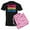 With Pink Camo Pant, variant on - Abstract Paint Splatter Pansexual Pride Flag Pajamas - Men's Dark Loose Fit Cotton Pajama Set