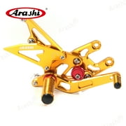Arashi(Version 2.0) Adjustable Rearsets for KAWASAKI NINJA ZX10R ZX1000 2004 2005 Motorcycle Accessories Racing Foot Pegs Footrests Rear Sets ZX-10R Gold