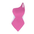 thumbnail image 4 of Sakmal Tummy Control Womens Swimsuits One Piece Pink Shapewear Swimsuits Patchwork Swimwear, 4 of 5
