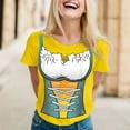 thumbnail image 2 of Beer Festival Shirt for Women Dirndl Costume Print Tops German Bavarian Oktoberfest Short Sleeve Crew Neck Tee Pullover Blouse, 2 of 5