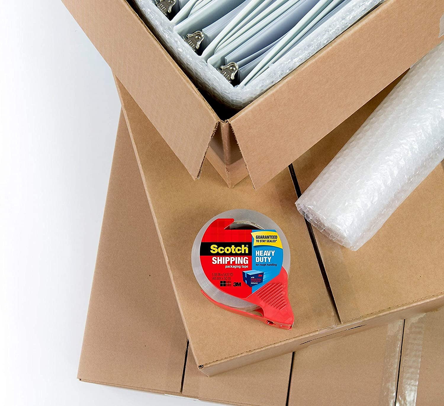 Scotch® Heavy Duty Shipping Packaging Tape with refillable Dispenser