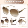 thumbnail image 2 of Bocaoying 4 Pairs Women Polarized Sunglasses, Oversized UV 400 Protection Sun Glasses with 4 Colors, Fashion Ladies Large Sunglasses Trendy with Shiny Rhinestone, 2 of 7