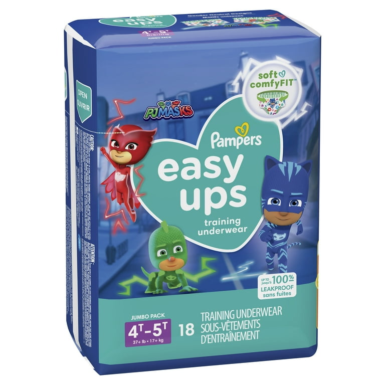 Pampers Easy Ups PJ Masks Training Pants Toddler Boys Size 4T/5T 18 Count  (Select for More Options)