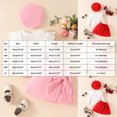 thumbnail image 3 of mgoYE Toddler Girl Clothes Solid Long Sleeve Knit Top Ruffle Wrap Tie Skorts Girls Fall Outfits Skirt Set with Beret, 3 of 9