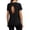 *Black, variant on Women's Open Back Curved Hem T-Shirt,Ladies Short Sleeve Crew Neck Yoga Top,Breathable Quick Dry Athletic Blouse For Women,Blue,S-3XL