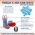 thumbnail image 3 of Puddle Play Children's Boys' Nautical Printed Waterproof Easy-On Rubber Rain Boots (Toddler/Little Kids), 3 of 5