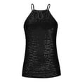 thumbnail image 5 of Sequin Tank Tops Sleeveless Black Sparkle Vest Glitter Tops Elegant Tops Womens Holiday Shirts, 5 of 7