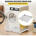 thumbnail image 6 of Ataucjin Washing Machine Pan 32" x 30" x 2" Heavy Duty 304 Stainless Steel Washing Machine Tray with 4 Pcs Anti-Vibration Washing Machine Feet, Washer Pan, No Hole, 6 of 9