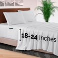 thumbnail image 1 of Elegant Comfort Juego De Sábanas De 4 Piezas – Ropa De Cama De Lujo 1500 Microfibra De Calidad Hotelera Premium Elástica De 45,7 A 24.0 In De Profundidad – Sábanas De Bolsillo Extra Profundas Queen Wh, 1 of 1