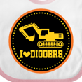thumbnail image 4 of Inktastic Digger Construction Truck Boys Boys Baby Bib, 4 of 4
