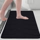 thumbnail image 4 of Alfombras absorbentes y antideslizantes para baño, lavables a máquina, nueva alfombra de felpa individual, alfombra de baño absorbente de agua y antideslizante con patrón de onda, negro, 4 of 9